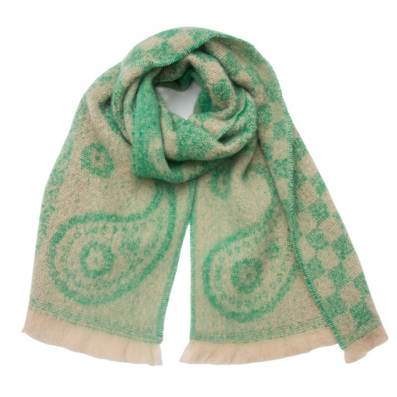 Men's Women's Neck Warmer Paisley Jacquard Scarf