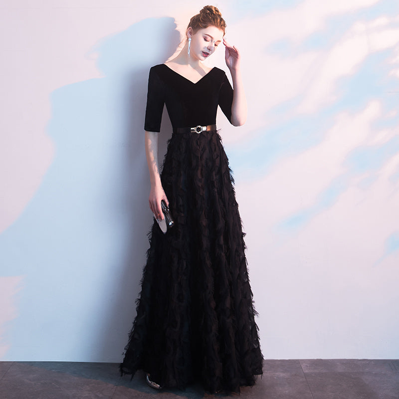 Black Evening Dress Women Noble Elegant And Slim