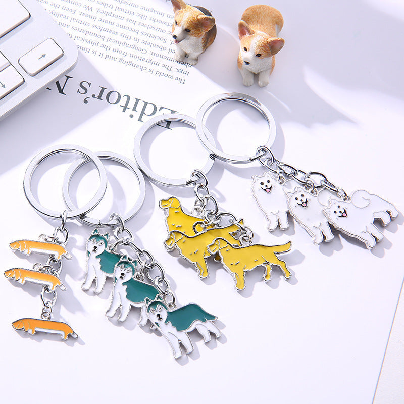 Little Creative Gifts Metal Key Ring Pet Dog Keychain Pendant