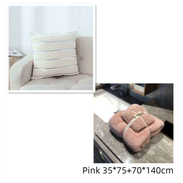 Funda de almohada de terciopelo a rayas de lujo simple, funda de cojín, funda de almohada, fundas de almohada para sofá, funda de cojín de sofá de terciopelo de franela