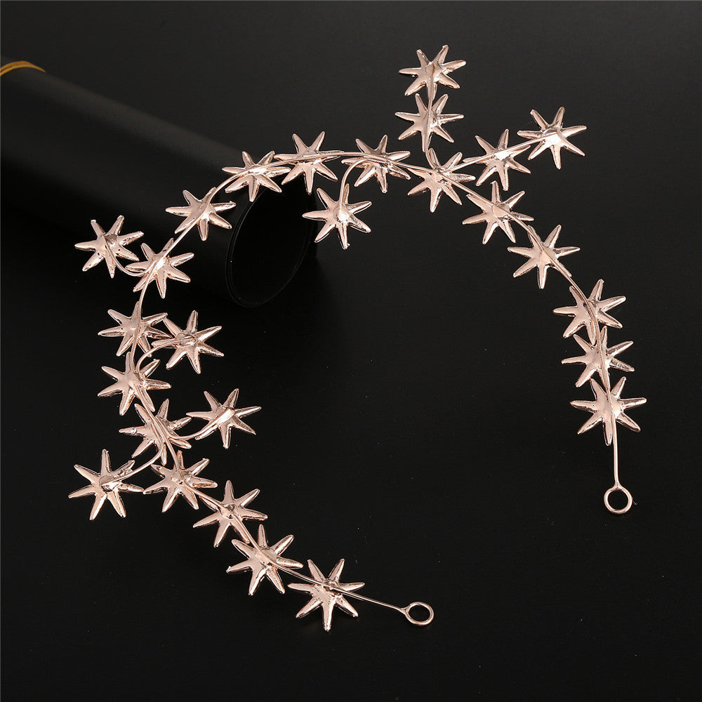 New Bridal Headdress High-end Rhinestone Seven-star Hair Accessories Starry Hair Band