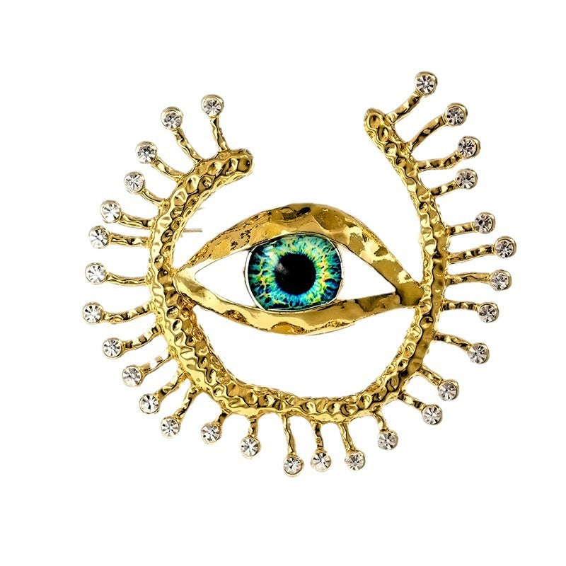 Broche de ojo de diablo retro europeo y americano