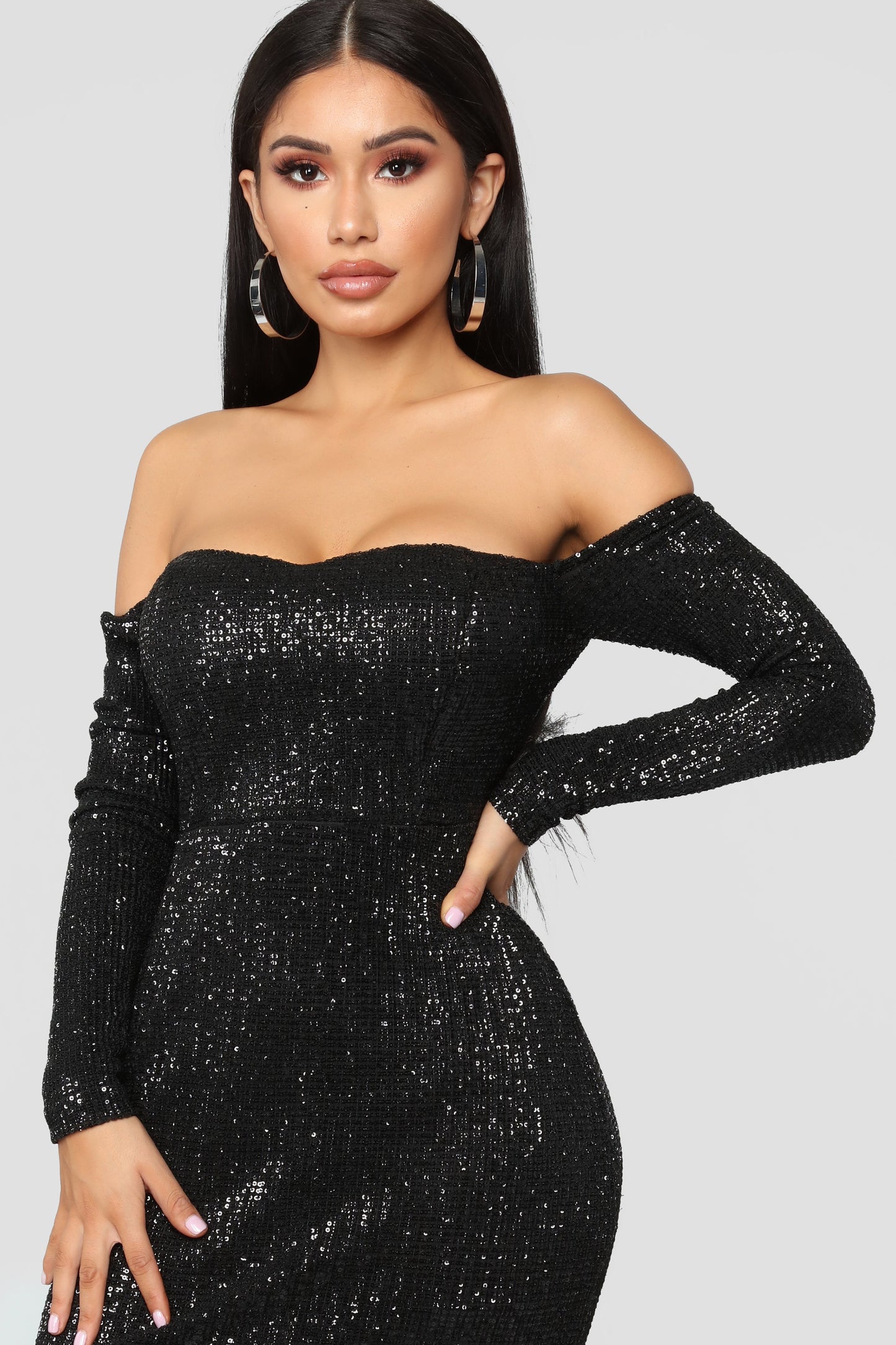 Got Class Sequin Gown - Black