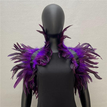 Capa de plumas para espectáculos de baile