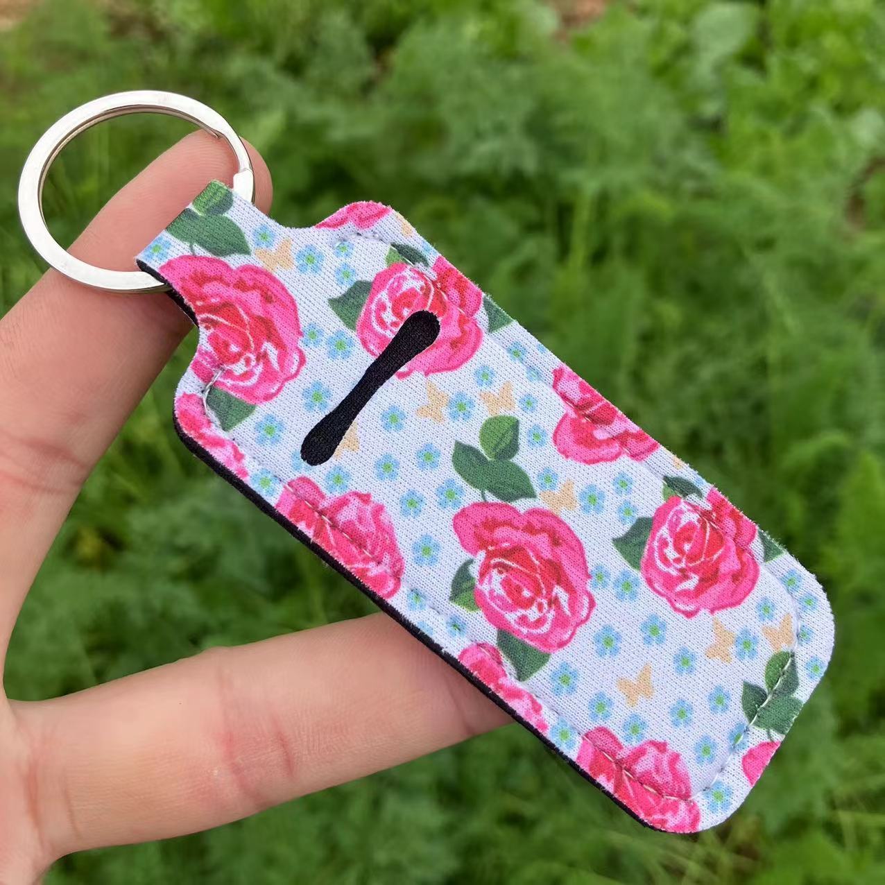 Printed Leopard Print SUNFLOWER Snake Pattern Women's Lipstick Pack Sets Of Key Chain Creative Perfume Bag