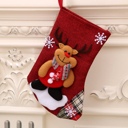 Adornos navideños Calcetines de Papá Noel Colgante de árbol de Navidad Calcetines navideños Bolsa de regalo Bolsa de Navidad