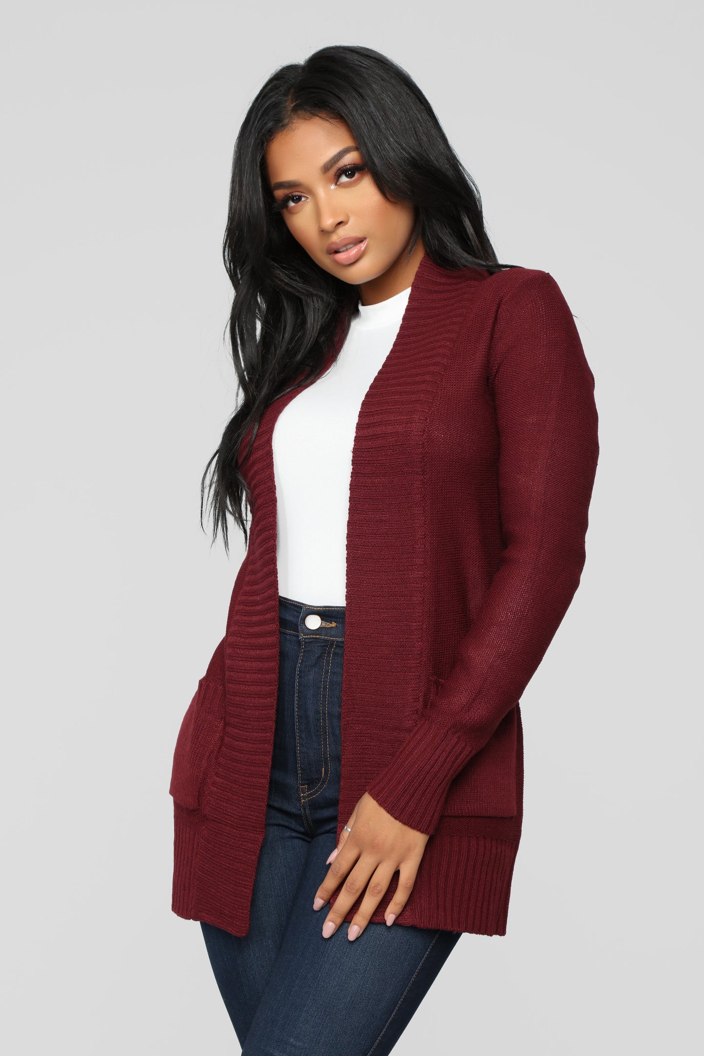 Moments After Cardigan - Burgundy