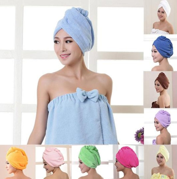 Gorro para secador de pelo para mujer, toalla absorbente para secar el cabello