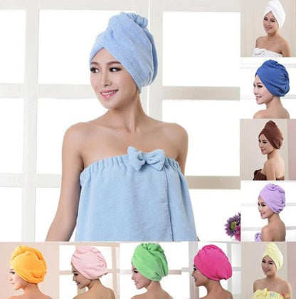 Gorro para secador de pelo para mujer, toalla absorbente para secar el cabello