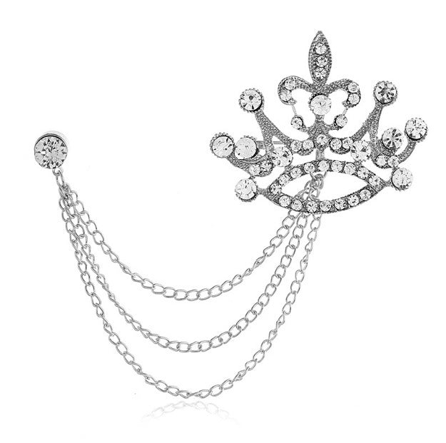 Fashion Crown Brooch Diamond Corsage