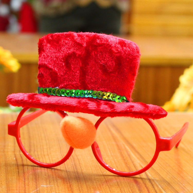 Marco de gafas de Navidad Suministros para fiestas de Navidad Regalos de Navidad Adornos navideños Gafas Gafas de Papá Noel