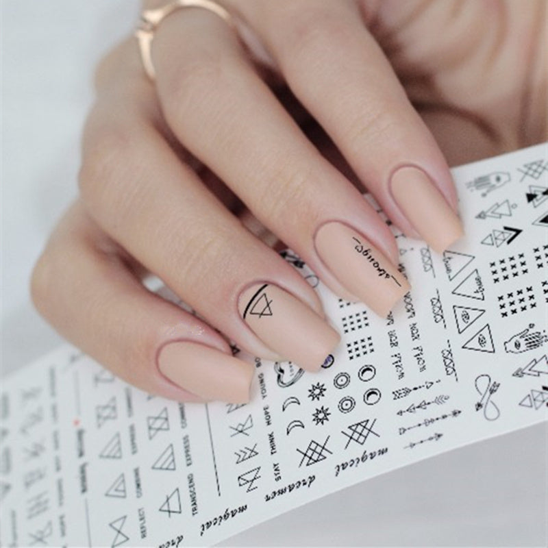 Geometric  DIY Art Nail Polish Stickers