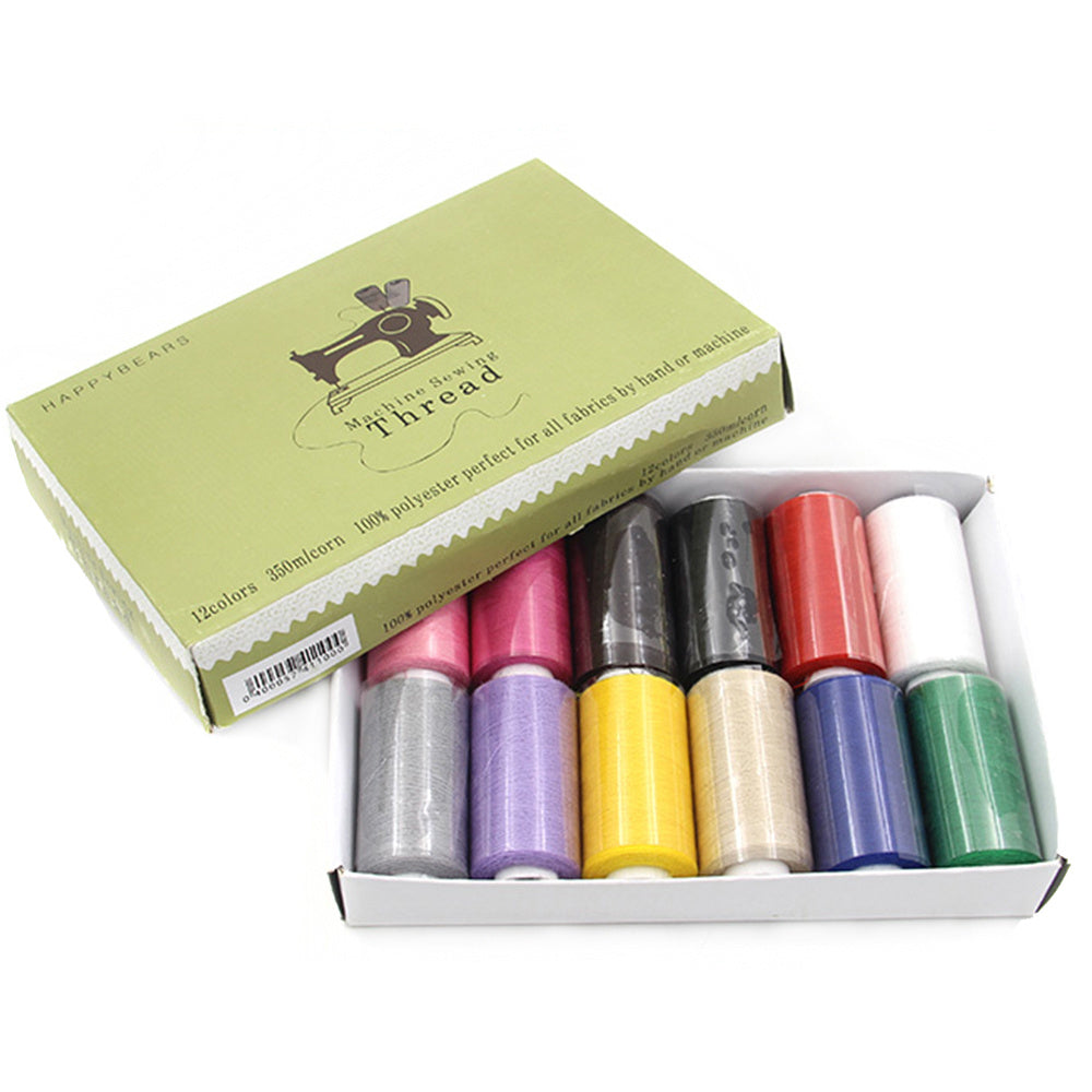 Boxed 12-color hand sewing thread