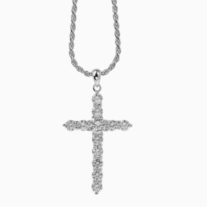 S925 Sterling Silver Cross Necklace for Men and Women