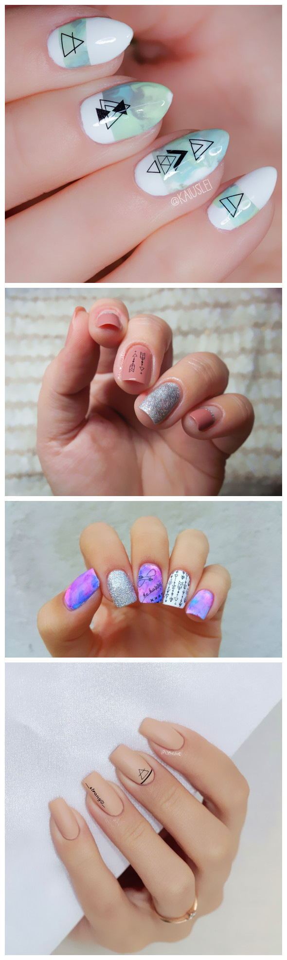 Geometric  DIY Art Nail Polish Stickers