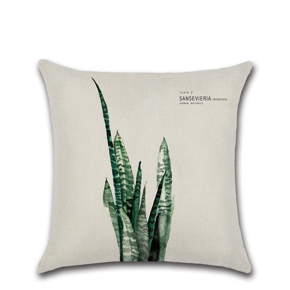 Plain and elegant flax leaf pillow