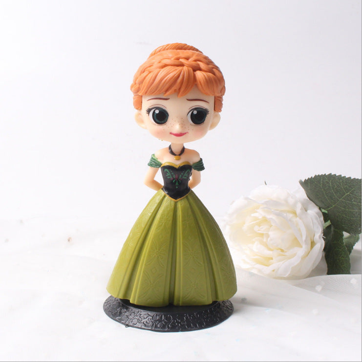 Cake Decorative Ornaments 2nd Generation Princess Elsa Princess Anna Hand-made Model Scene Decoration