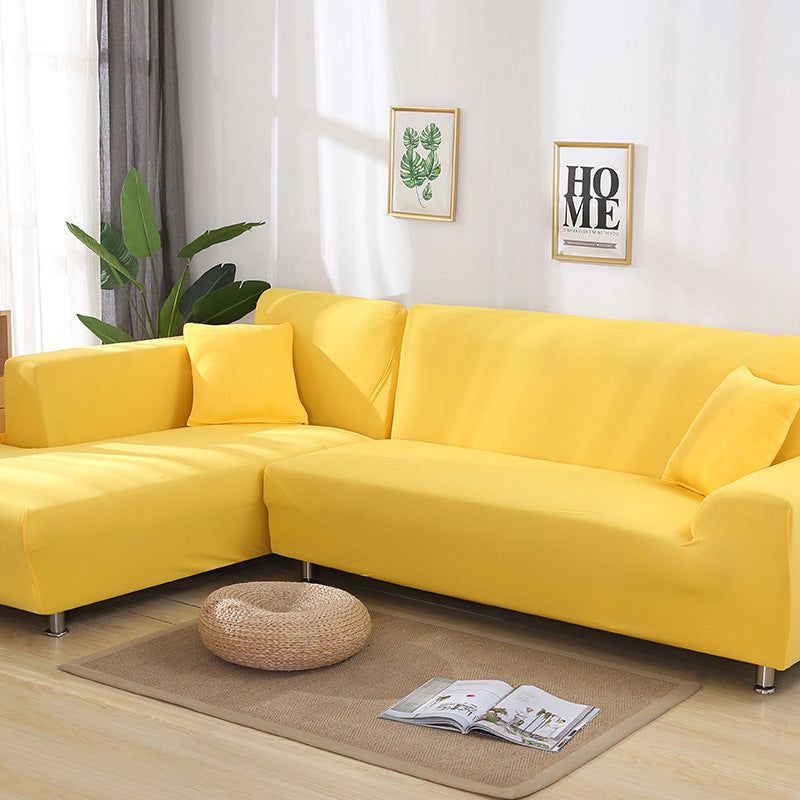 Tight Wrap Sofa Cover Elastic 2 Pieces Sofa Cover with L Style Piece Corner Sofa