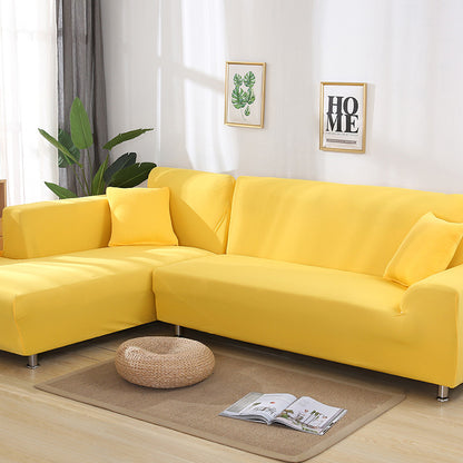 Tight Wrap Sofa Cover Elastic 2 Pieces Sofa Cover with L Style Piece Corner Sofa