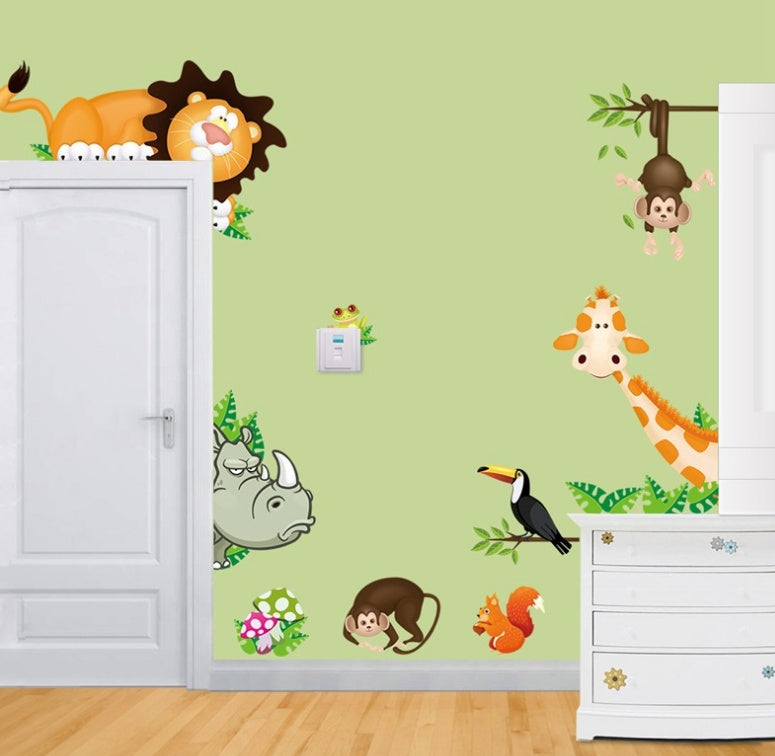 Pegatina decorativa para habitación infantil con bonitos animales