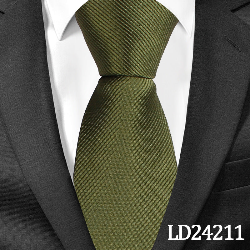 Corbata clásica de rayas de poliéster lisa de 6 cm, corbata de algodón y lino de color liso, corbatas brillantes con broches y alfileres, accesorios de vestir para hombres