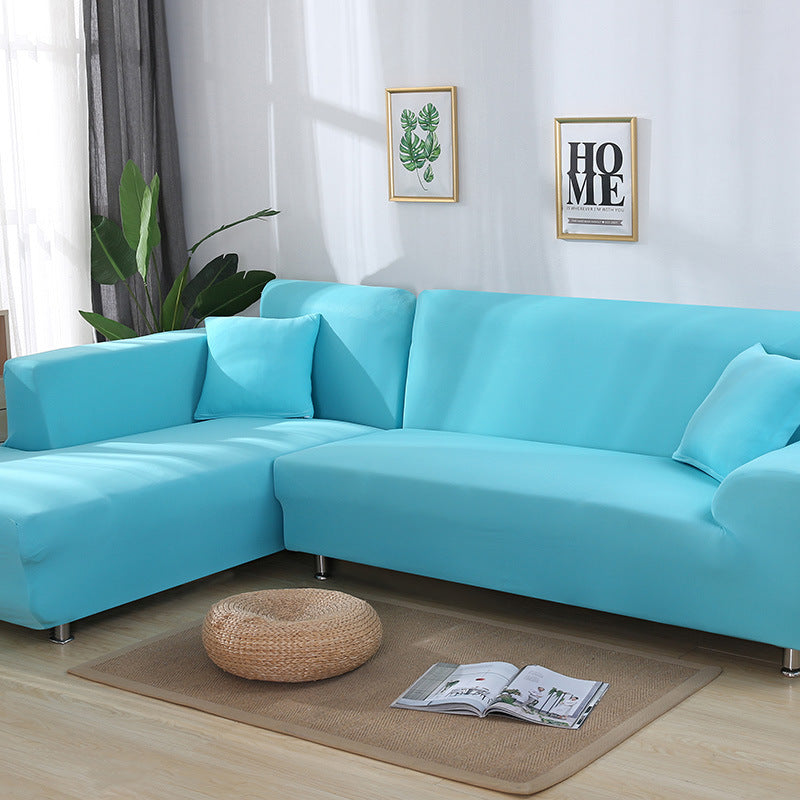 Tight Wrap Sofa Cover Elastic 2 Pieces Sofa Cover with L Style Piece Corner Sofa