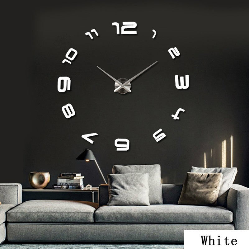 Reloj de pared acrílico de gran tamaño para sala de estar, reloj de pared de arte moderno, reloj de espejo