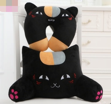 Cojín de gato, cojín de cama, cojín de espalda, lindo cojín de cintura, almohada de sofá de oficina, cojín lumbar, almohada de coche 