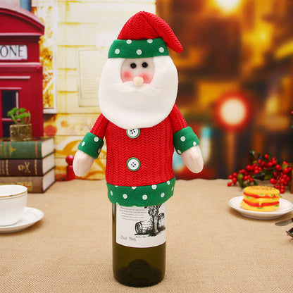 Adornos navideños Calcetines navideños para botellas de vino