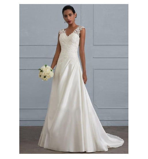 Vestido de encaje de temperamento blanco nuevo de otoño, vestido de dama de honor de boda europea sin espalda, cuello bajo, vestido de gran tamaño, falda larga