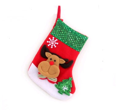 Adornos navideños Calcetines de Papá Noel Colgante de árbol de Navidad Calcetines navideños Bolsa de regalo Bolsa de Navidad