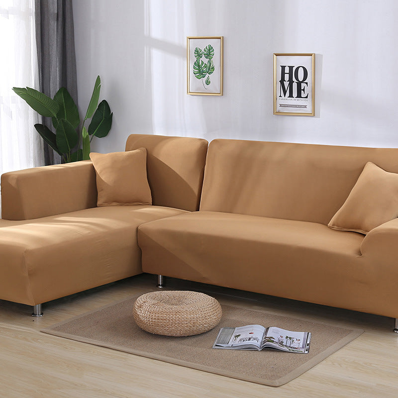 Tight Wrap Sofa Cover Elastic 2 Pieces Sofa Cover with L Style Piece Corner Sofa