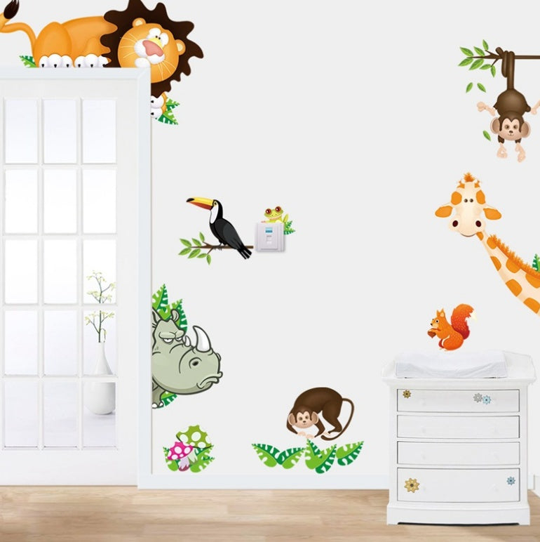 Pegatina decorativa para habitación infantil con bonitos animales