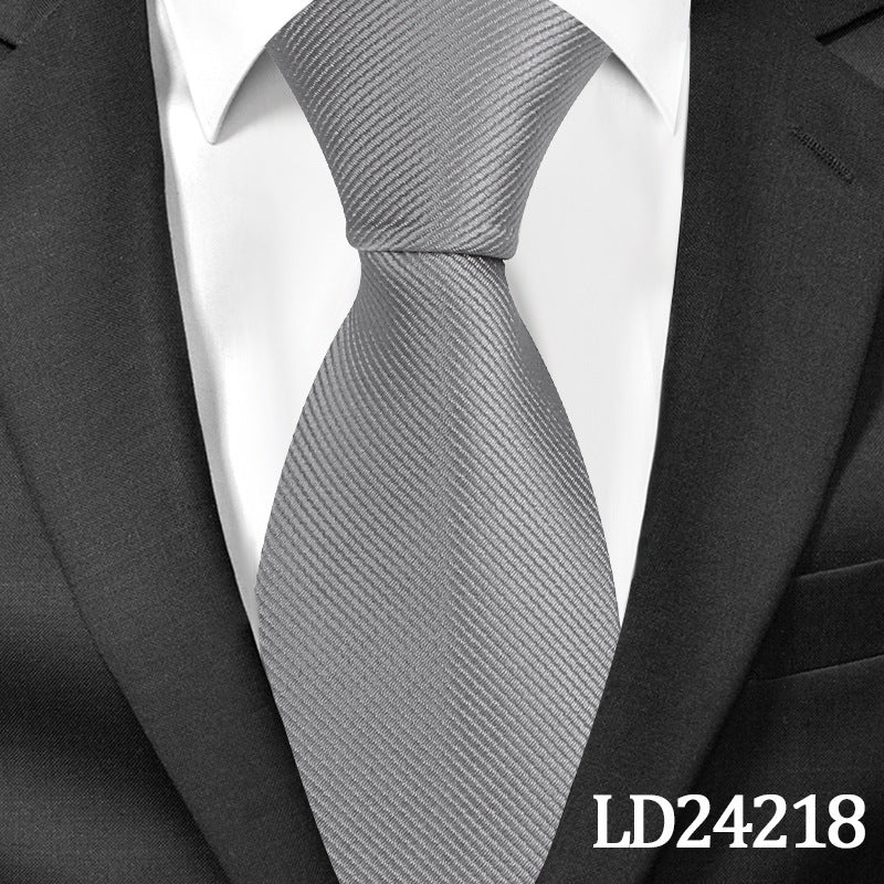 Corbata clásica de rayas de poliéster lisa de 6 cm, corbata de algodón y lino de color liso, corbatas brillantes con broches y alfileres, accesorios de vestir para hombres