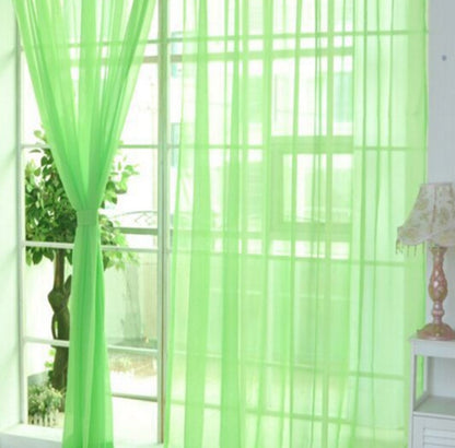 Cortinas de tul sólido, cortinas modernas para sala de estar, cortinas de tul transparente, cortinas transparentes para ventana para el dormitorio