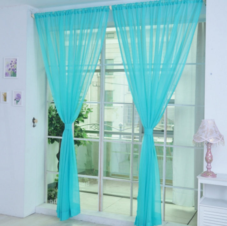 Cortinas de tul sólido, cortinas modernas para sala de estar, cortinas de tul transparente, cortinas transparentes para ventana para el dormitorio