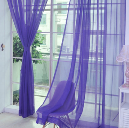 Cortinas de tul sólido, cortinas modernas para sala de estar, cortinas de tul transparente, cortinas transparentes para ventana para el dormitorio