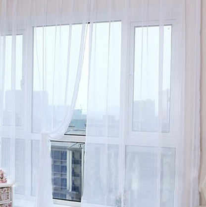 Cortinas de tul sólido, cortinas modernas para sala de estar, cortinas de tul transparente, cortinas transparentes para ventana para el dormitorio