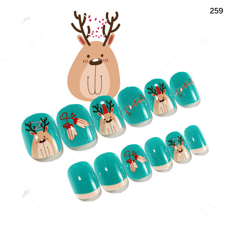 24 piezas de uñas navideñas para niños