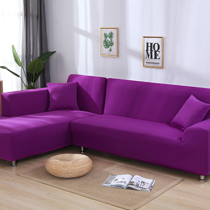 Tight Wrap Sofa Cover Elastic 2 Pieces Sofa Cover with L Style Piece Corner Sofa