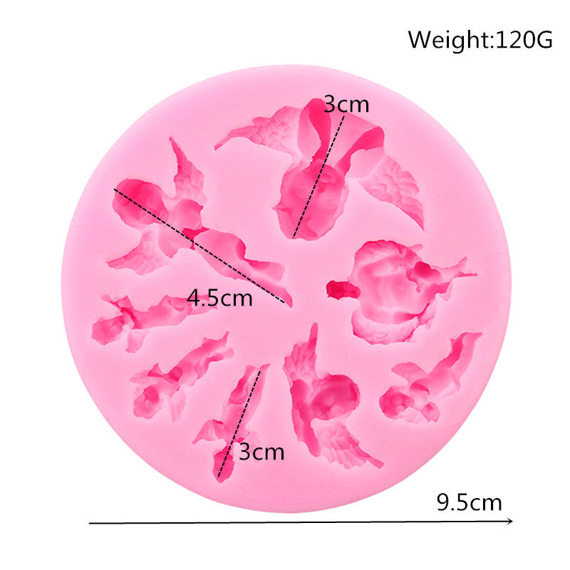 Molde de silicona líquida combinado de 8 angelitos