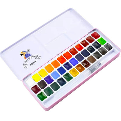 Solid watercolor paint set