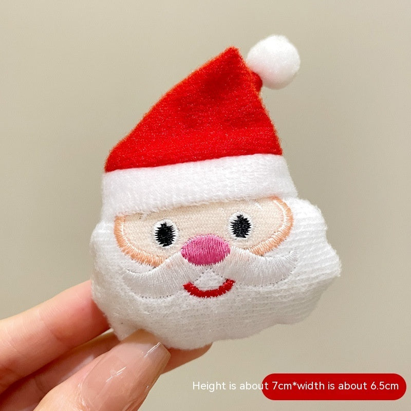 Broche de Papá Noel con dibujos animados, accesorios para festivales navideños