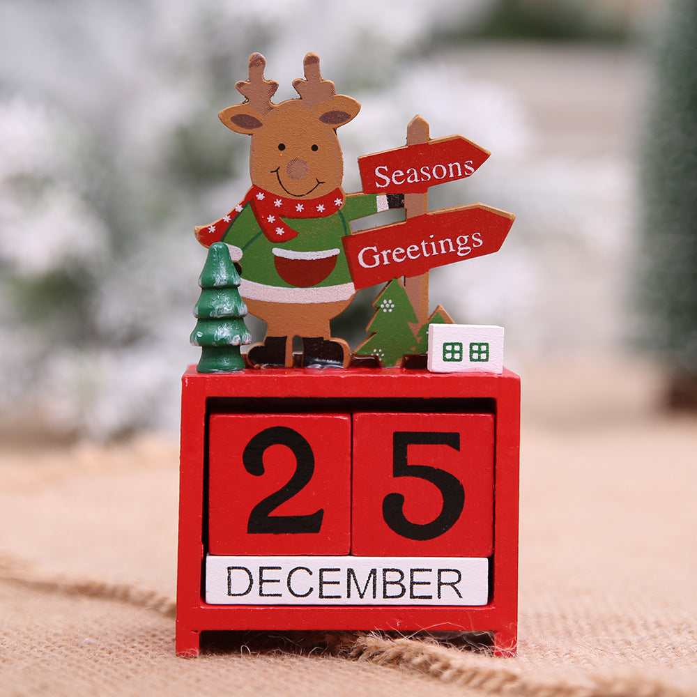 Adornos navideños de madera para calendarios