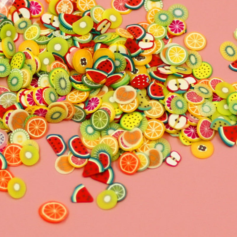 Soft clay fruit slice 1000 pieces mixed Nail jewelry patch DIY