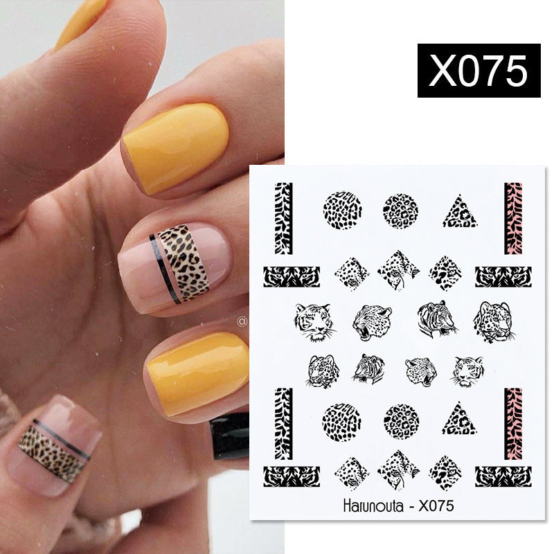 Flower Nail Sticker Transfer DIY Small Watermark Decal