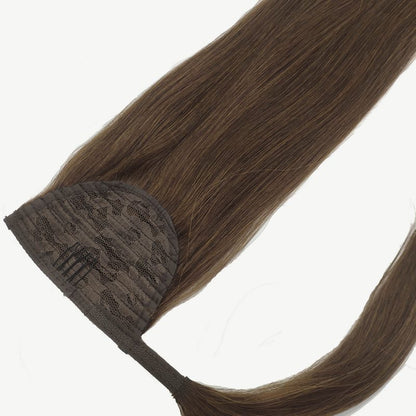 Real Hair Velcro Ponytail Long Hair Seamless Extension Wig Braids