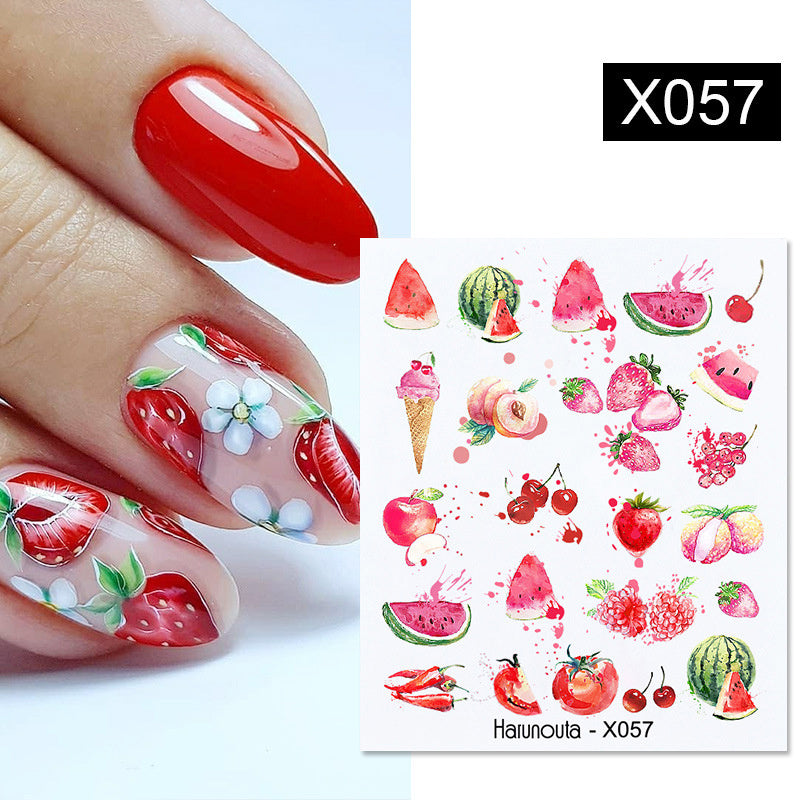 Fruit Animal Butterfly Flower Nail Sticker