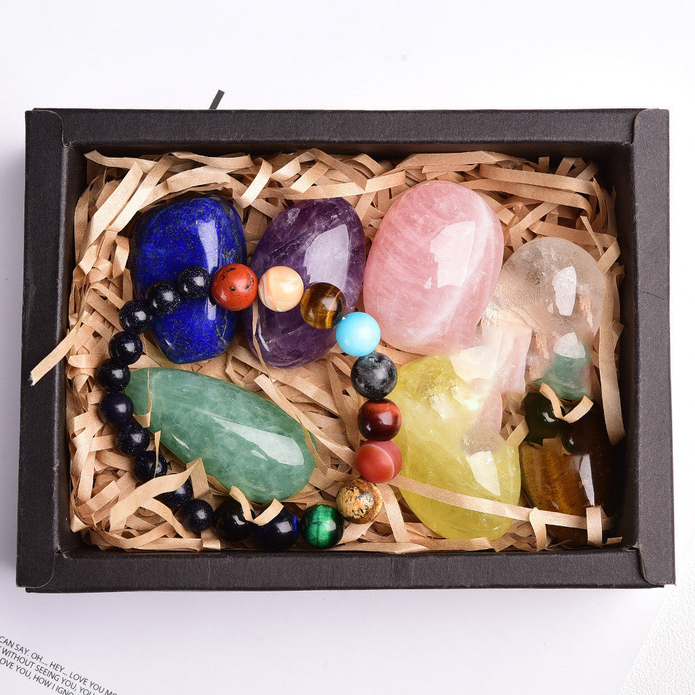 Amethyst Block Natural Crystal Hexagonal Prism Power Stone Exquisite Gift Box Packaging