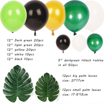 Decoración de fiesta con temática de globos de animales, serie Bosque verde